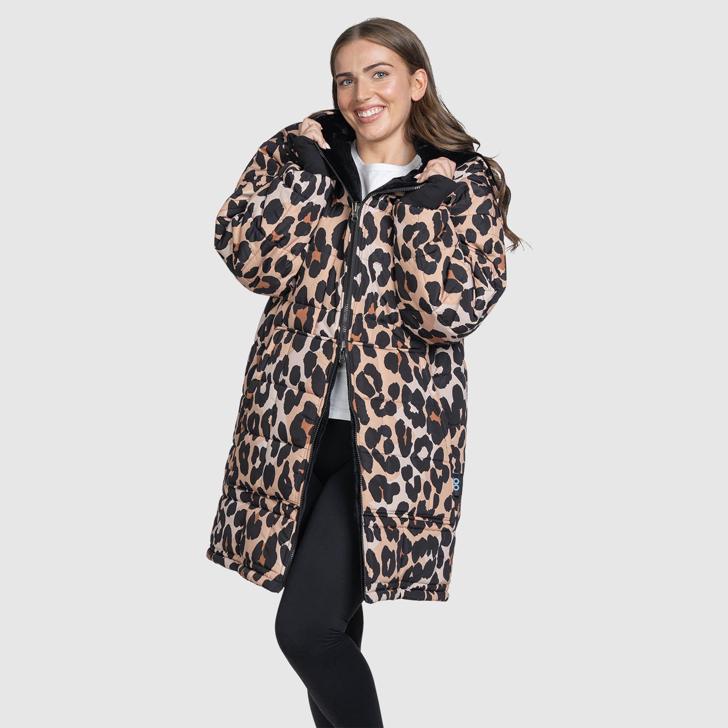 Leopard Print/Black Zip Through Outdoor Jacket – The Oodie NZ