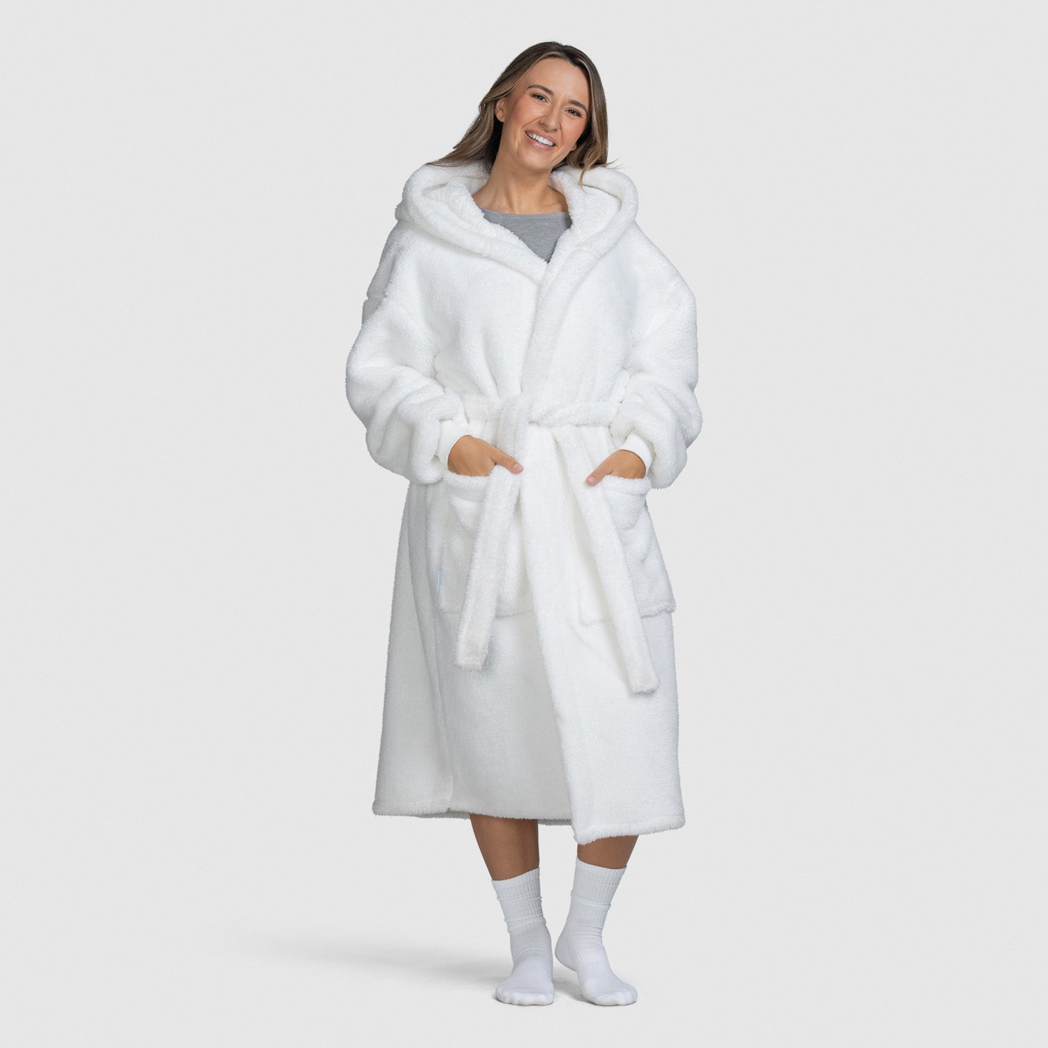 White Fluffy Robe – The Oodie NZ