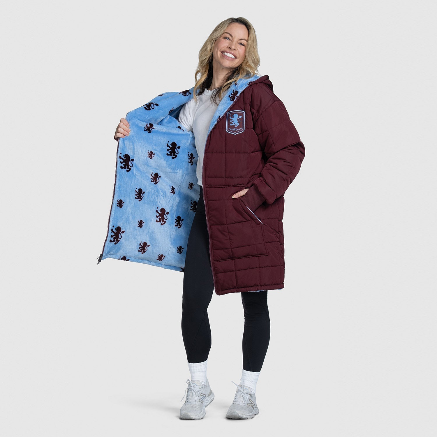 Aston Villa Zip Through Outdoor Jacket Licensed – The Oodie NZ