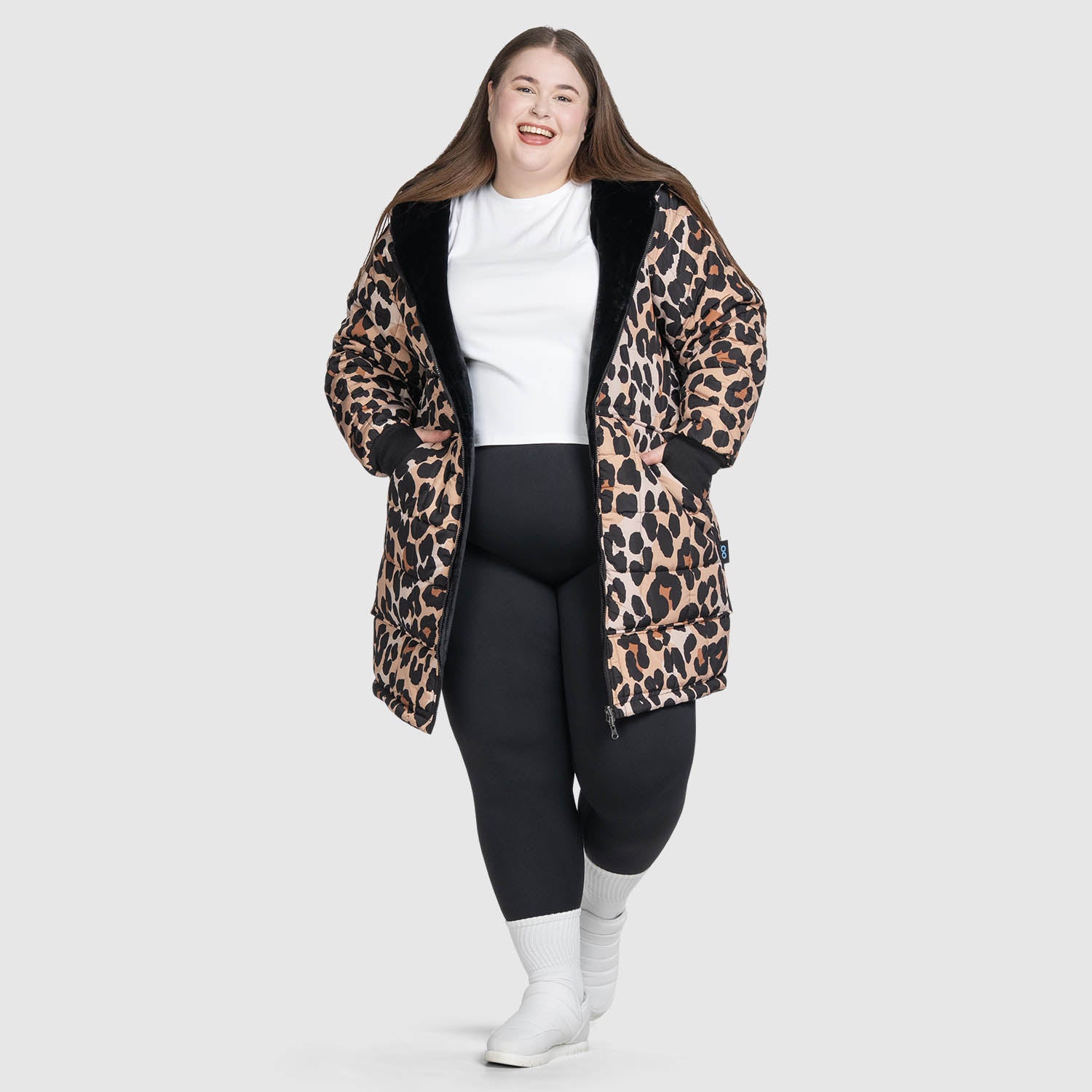 Leopard Print/Black Zip Through Outdoor Jacket – The Oodie NZ