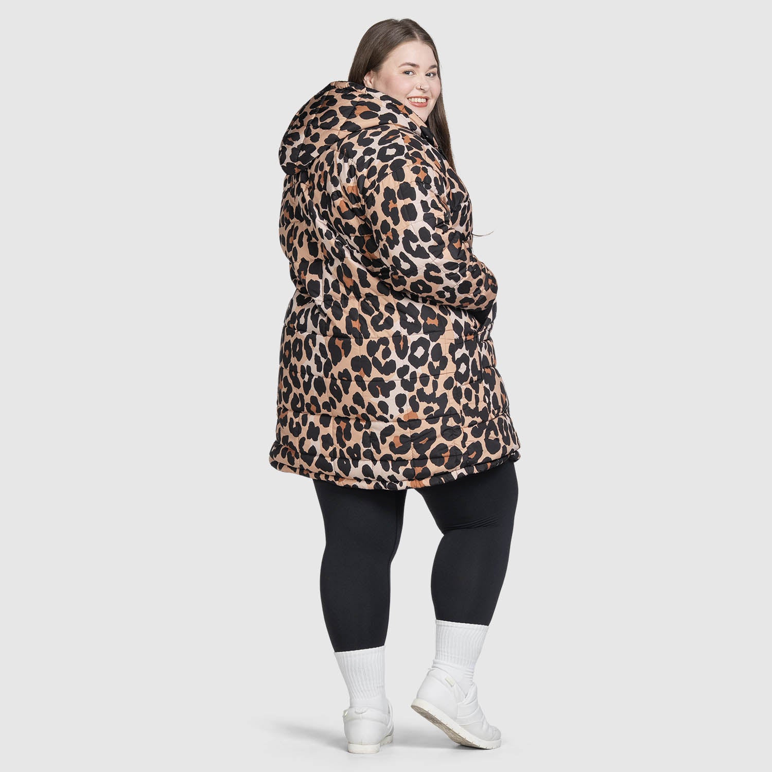 Leopard Print/Black Zip Through Outdoor Jacket – The Oodie NZ