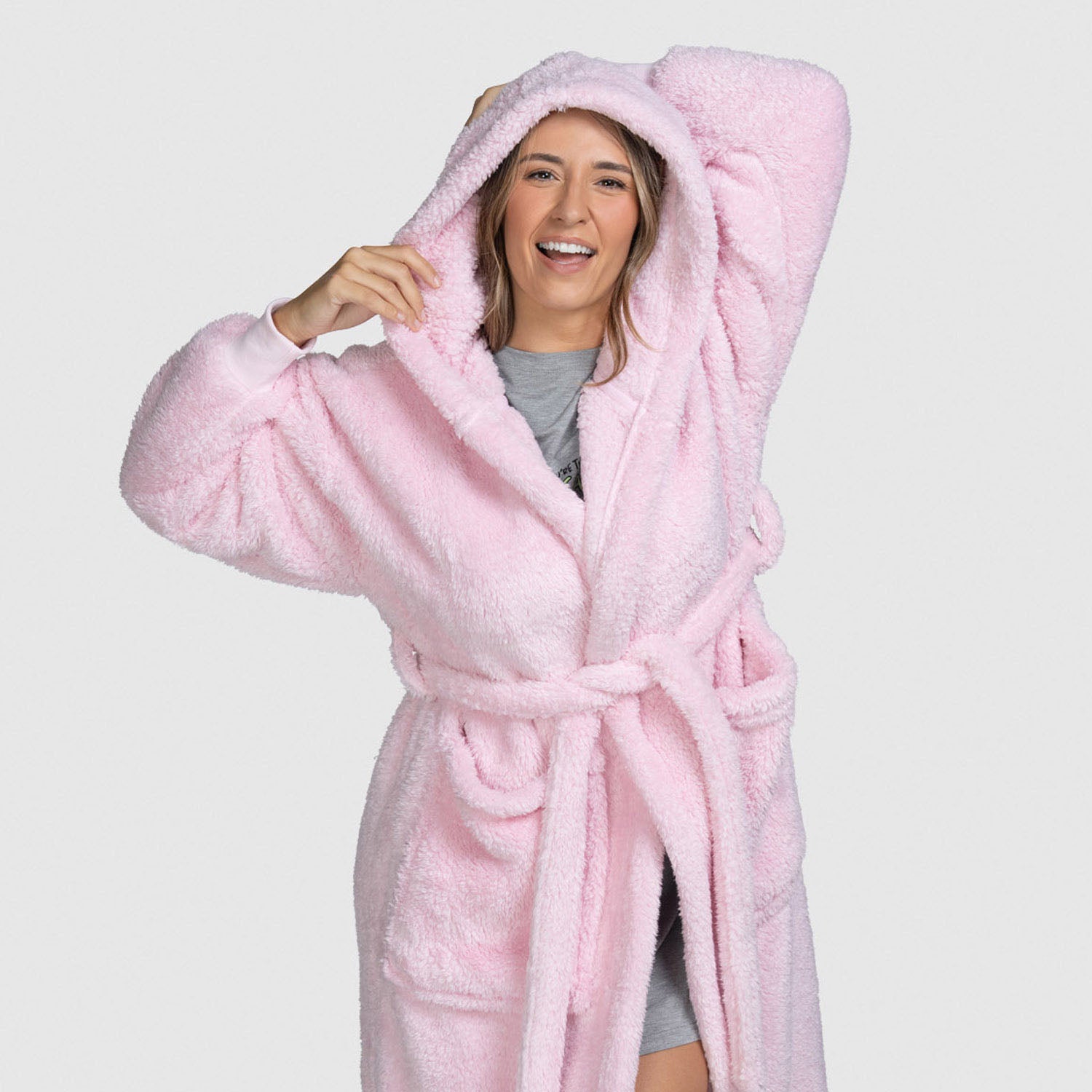 luxury dressing gowns nz Pink Fluffy Robe The Oodie NZ